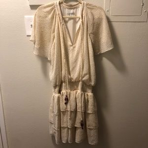 Rebecca minkoff pale yellow floral dress